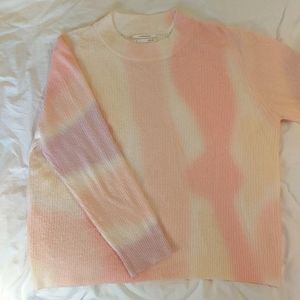 Anthropologie M Pastel Watercolor tie-dye Sweater